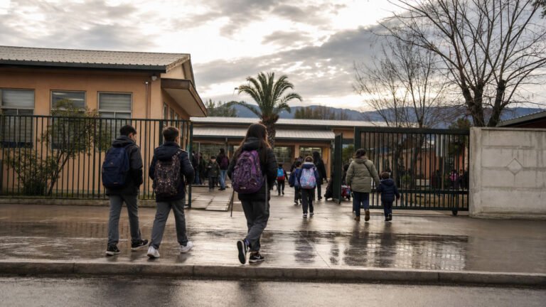 Imagen referencial: Estudiantes ingresan a una comunidad educativa de la Región de Valparaíso