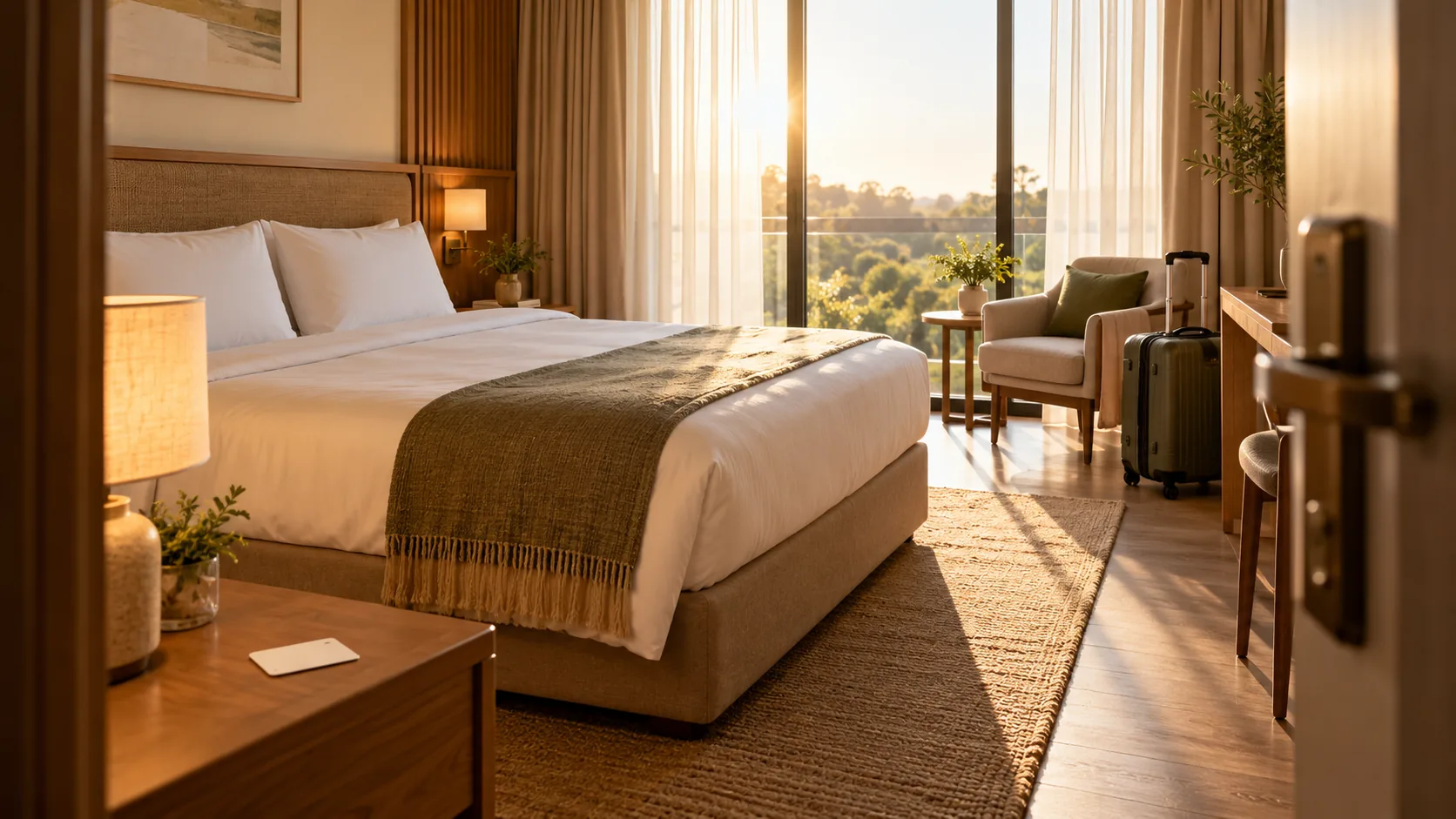 Ilustración de una habitación de hotel