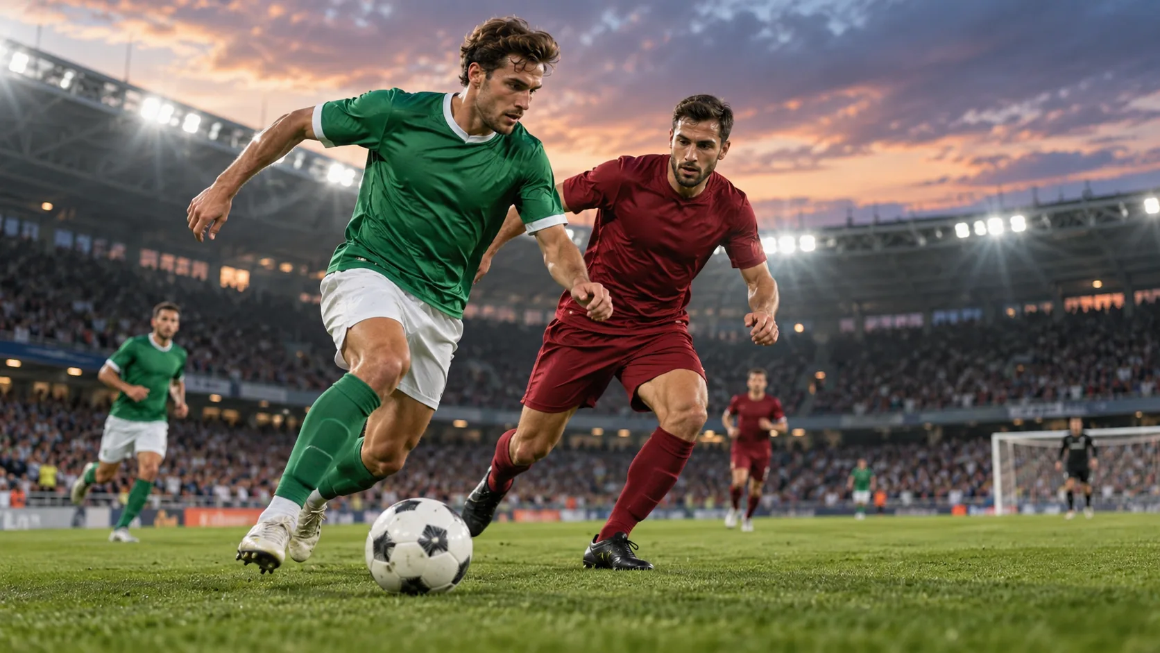 Ilustración de un partido genérico de fútbol